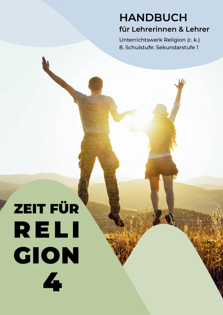Handbuch für Lehrerinnen & Lehrer, Zeit für Religion 4, Cover und Link zur Seite Lehrer*innenhandbuch